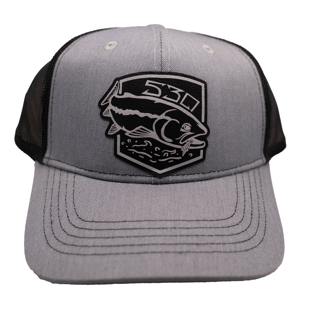 YOUTH Heather Grey & Black Pyramid Laker Hat
