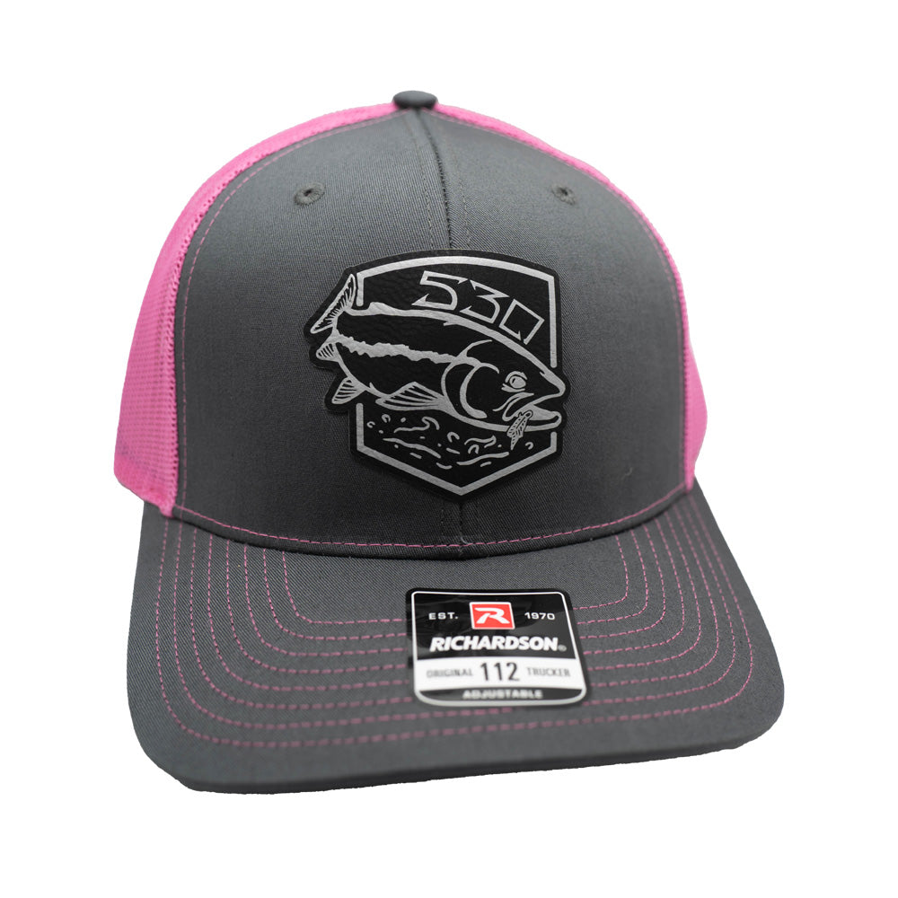 Grey & Pink Pyramid Laker Hat