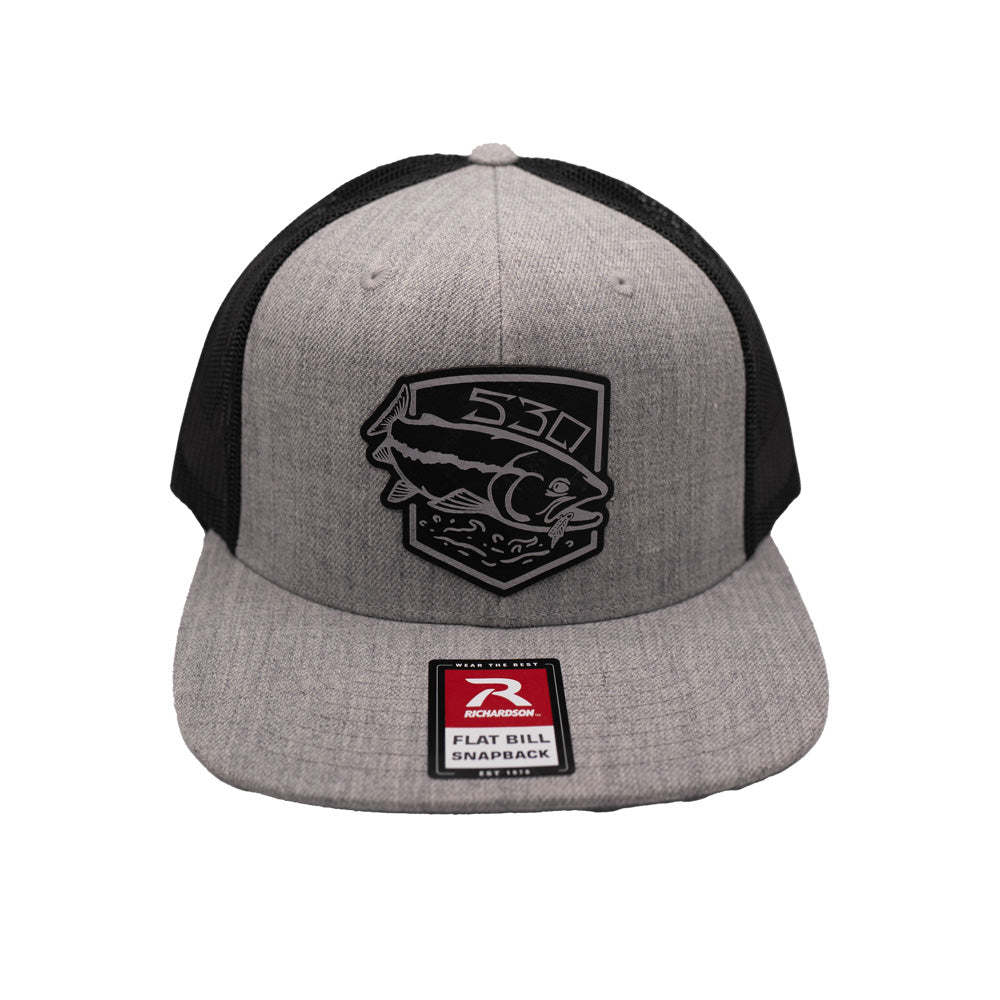 Heather & Black Pyramid Laker Flat Bill Trucker Hat